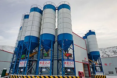 محطتا خلط خرسانة HZS120 مزدوجتان لمشروع سكة الحديد الصين-قيرغيزستان-أوزبكستان (CKU) (CRCC) 